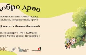 Koncert za decu “Dobro drvo” 29. novembra u Galeriji Matice srpske