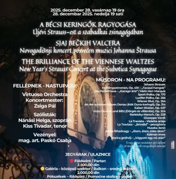 Novogodišnji koncert posvećen Johanu Štrausu u subotičkoj sinagogi 28. decembra